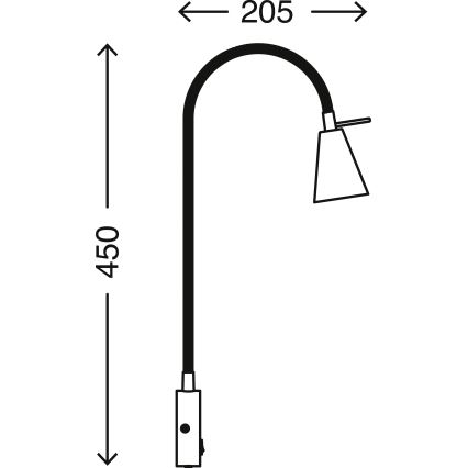 Briloner 2082-012 - Candeeiro de parede LED COMFORT LIGHT 1xGU10/5W/230V cromado mate