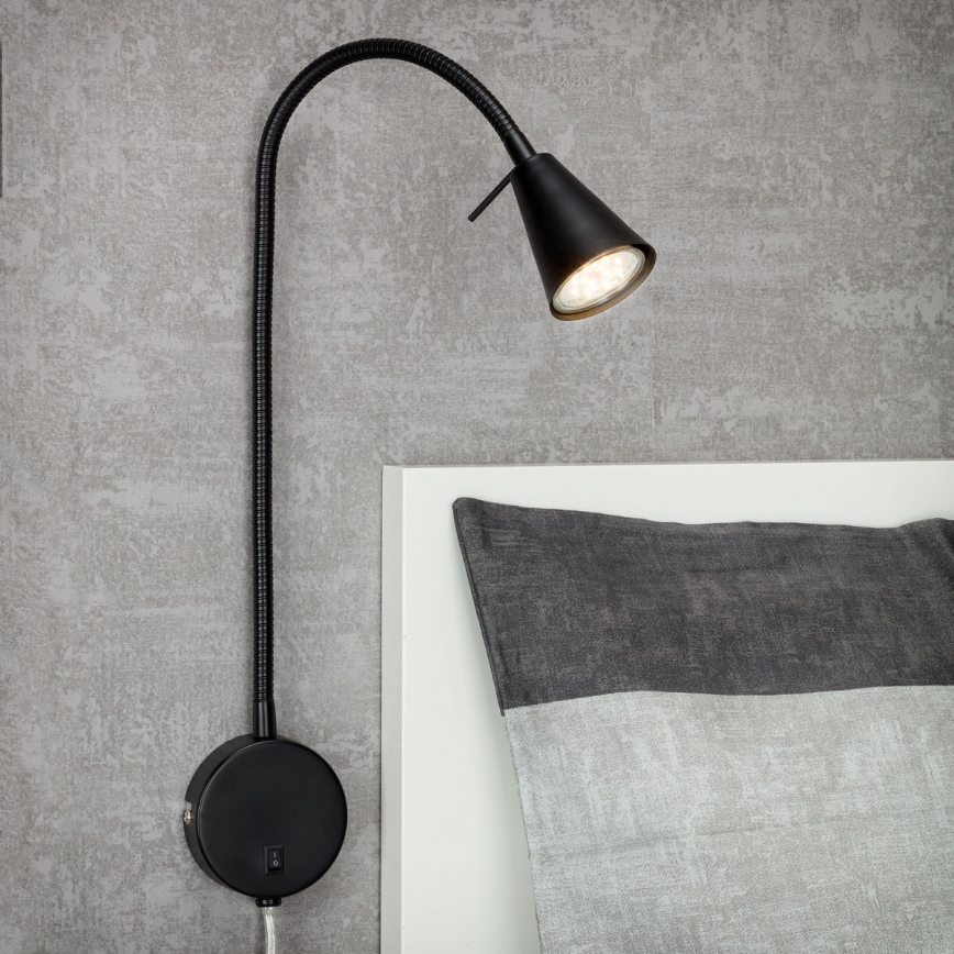 Briloner 2082-015 - Candeeiro de parede LED COMFORT LIGHT 1xGU10/5W/230V preto