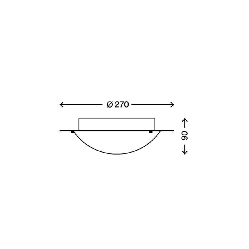 Briloner 2120-018 - Luz de teto de casa de banho SPLASH 1xE27/60W/230V IP23