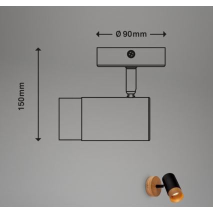 Briloner 2144015 - Foco de parede SPOT 1xGU10/9W/230V