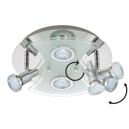 Briloner 2159-048LM - Foco LED SPLASH 4xGU10/3W/230V
