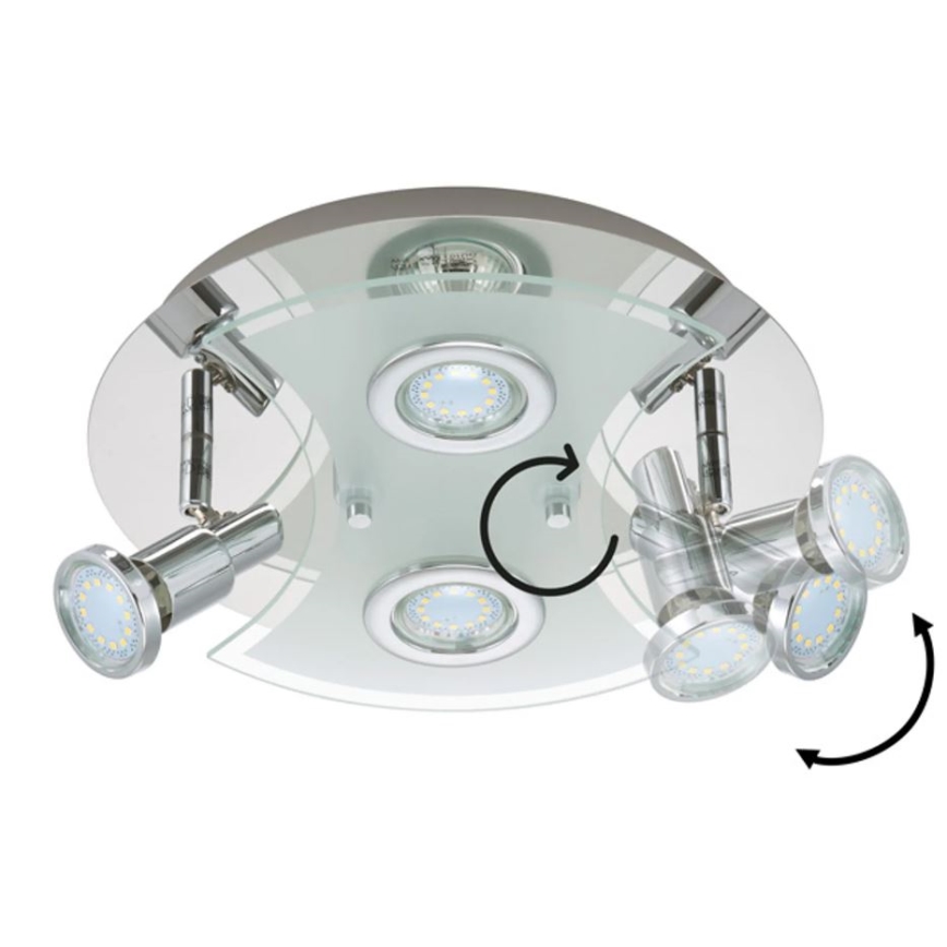 Briloner 2159-048LM - Foco LED SPLASH 4xGU10/3W/230V