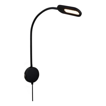 Briloner 2177015 - Candeeiro de parede flexível com regulação LED/6W/230V preto