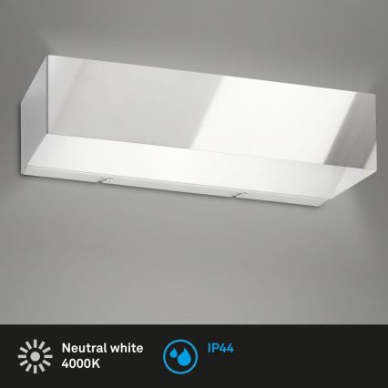 Briloner 2204-018 - Iluminação de parede exterior LED LED/8W/230V IP44 cromado brilhante