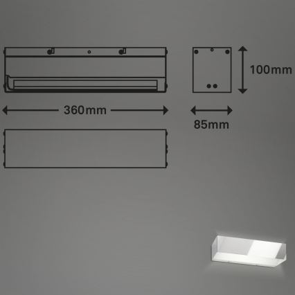 Briloner 2204-018 - Iluminação de parede exterior LED LED/8W/230V IP44 cromado brilhante