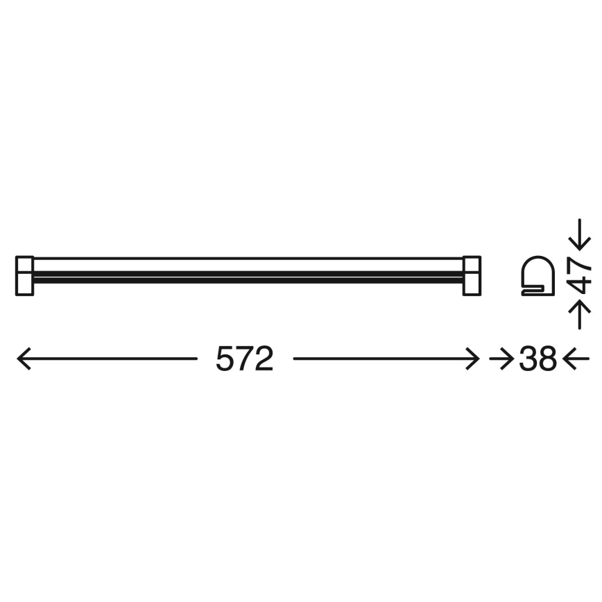 Briloner 2243-118 - Iluminação de espelho de casa de banho LED com regulação COOL&COSY LED/10W/230V 2700/4000K IP44