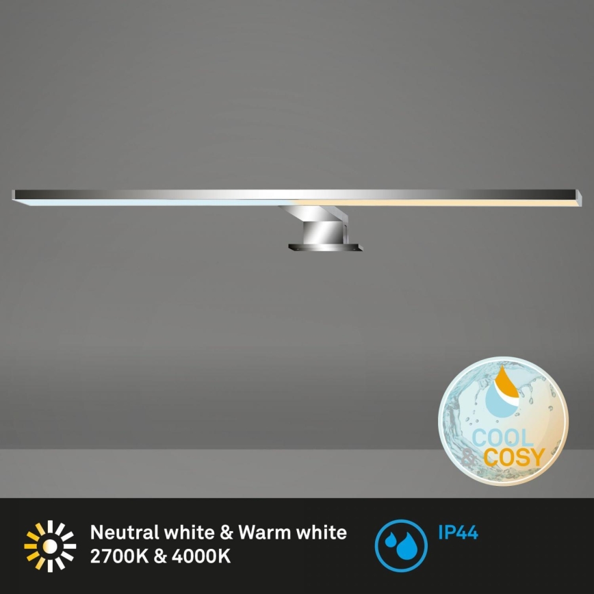 Briloner 2299-018 - Iluminação de espelho para casa de banho LED com regulação COOL&COSY LED/8W/230V 2700/4000K IP44