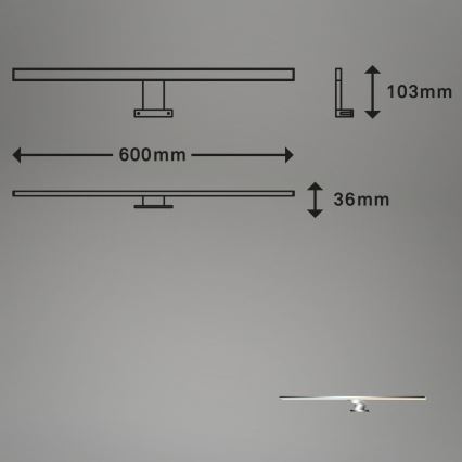 Briloner 2299-018 - Iluminação de espelho para casa de banho LED com regulação COOL&COSY LED/8W/230V 2700/4000K IP44
