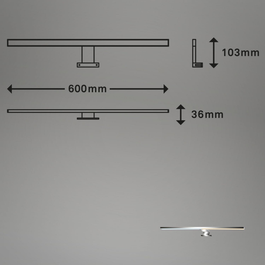 Briloner 2299-018 - Iluminação de espelho para casa de banho LED com regulação COOL&COSY LED/8W/230V 2700/4000K IP44
