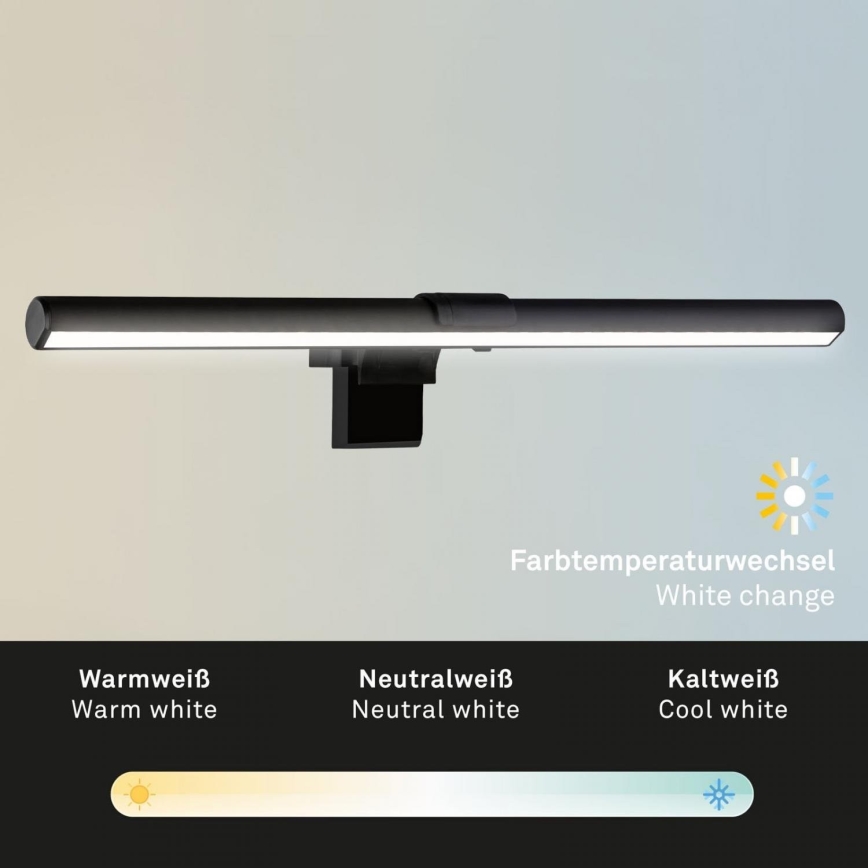 Briloner 2303-015 - Iluminação de monitor LED com regulação LED/3,5W/230V 2700/4000/6500K