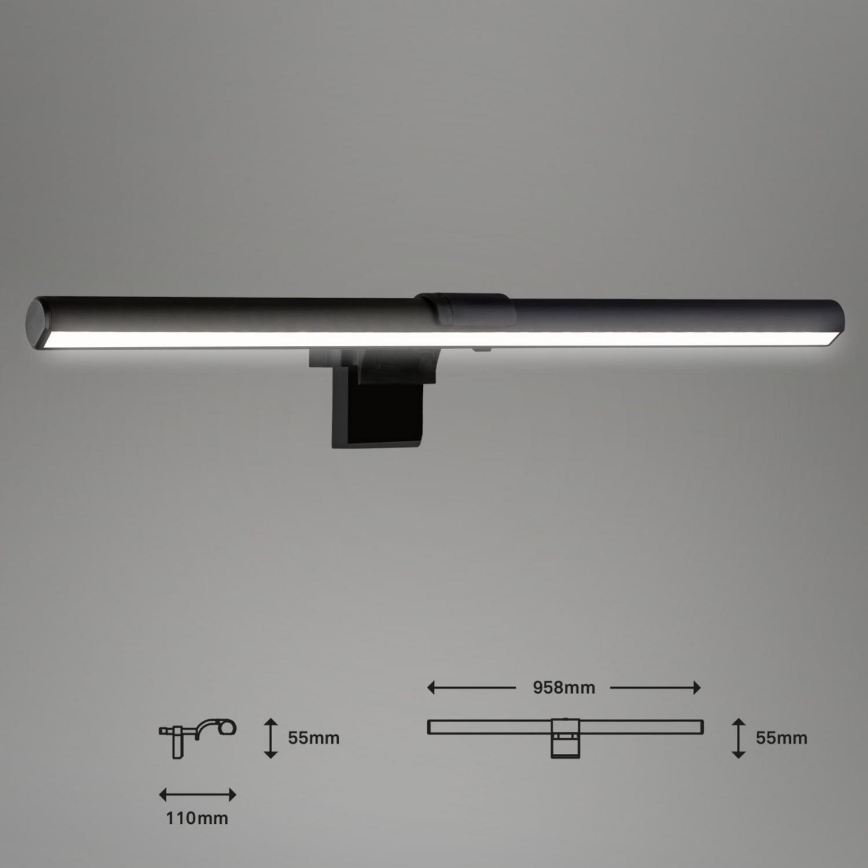 Briloner 2303-015 - Iluminação de monitor LED com regulação LED/3,5W/230V 2700/4000/6500K
