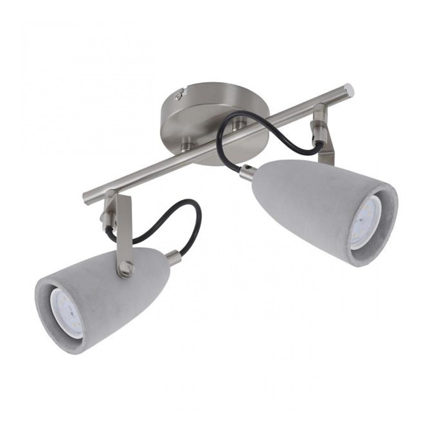 Briloner 2529-022 - Foco LED THIMBLE 2xGU10/5W/230V betão