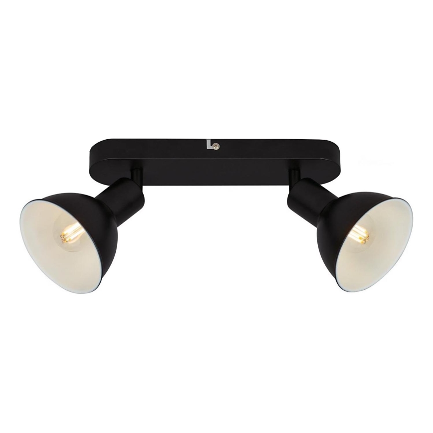 Briloner 2674-025 - Foco RETRO 2xE14/25W/230V preto