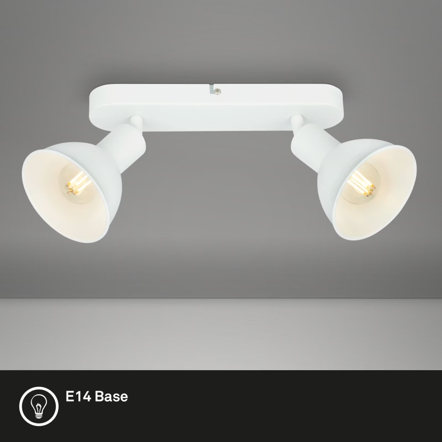 Briloner 2674-026 - Foco RETRO 2xE14/25W/230V branco