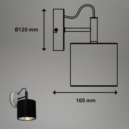 Briloner 2737-014 - Iluminação de parede SILVER CRAFTED 1xE14/25W/230V