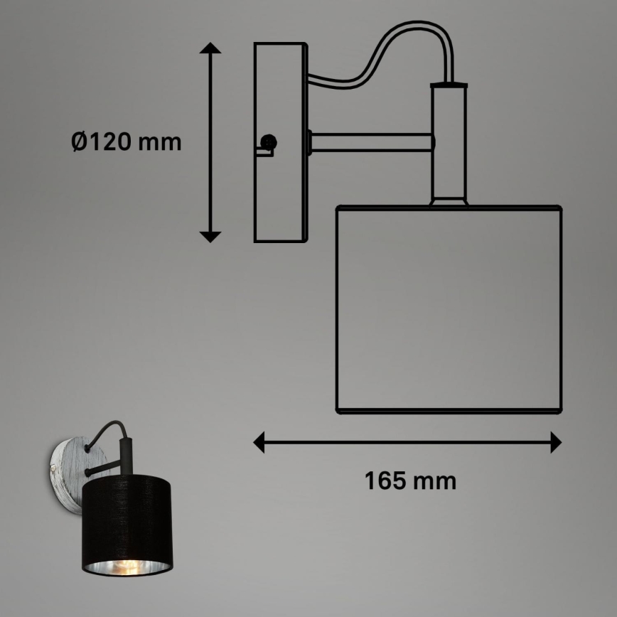 Briloner 2737-014 - Iluminação de parede SILVER CRAFTED 1xE14/25W/230V