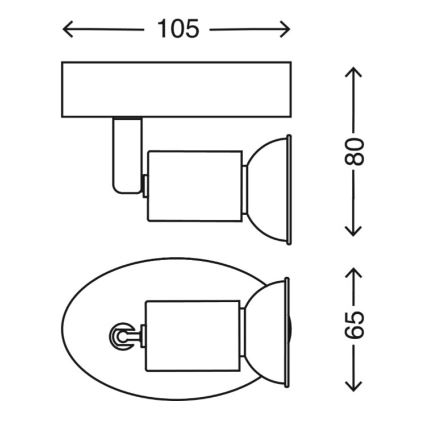 Briloner 2767-016 - Foco de parede LED 1xGU10/3W/230V branco