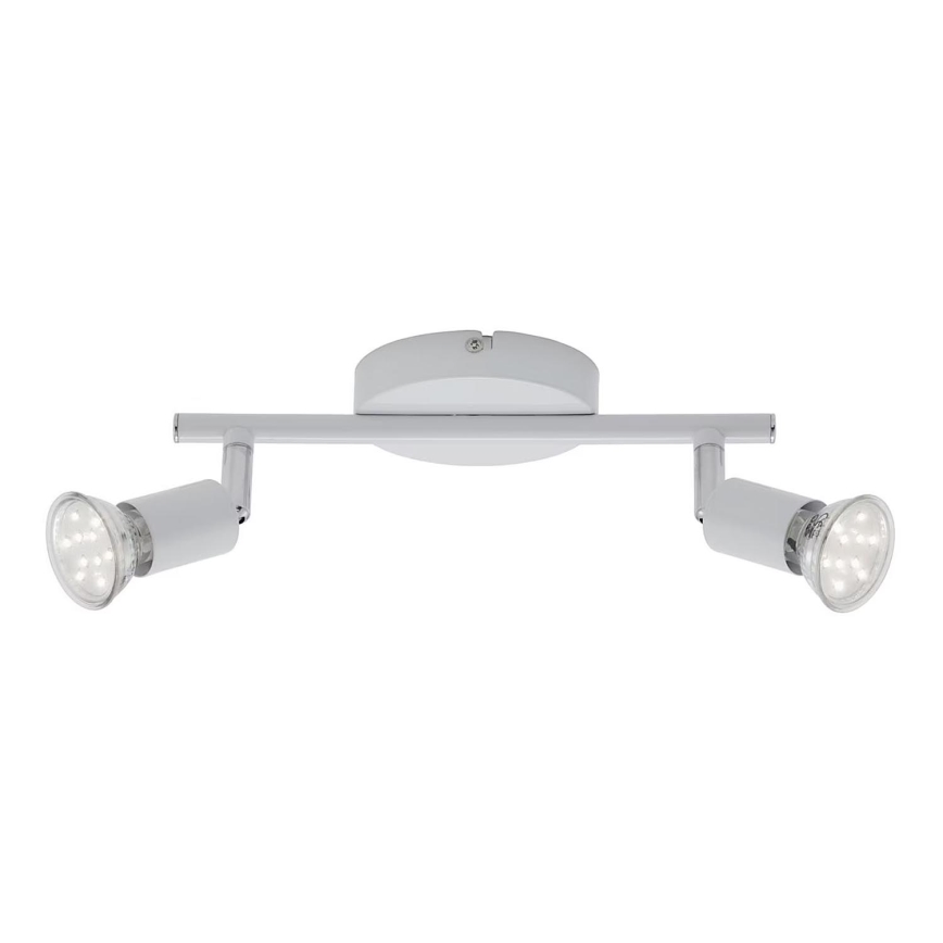 Briloner 2767-026 - Foco LED 2xGU10/6W/230V branco