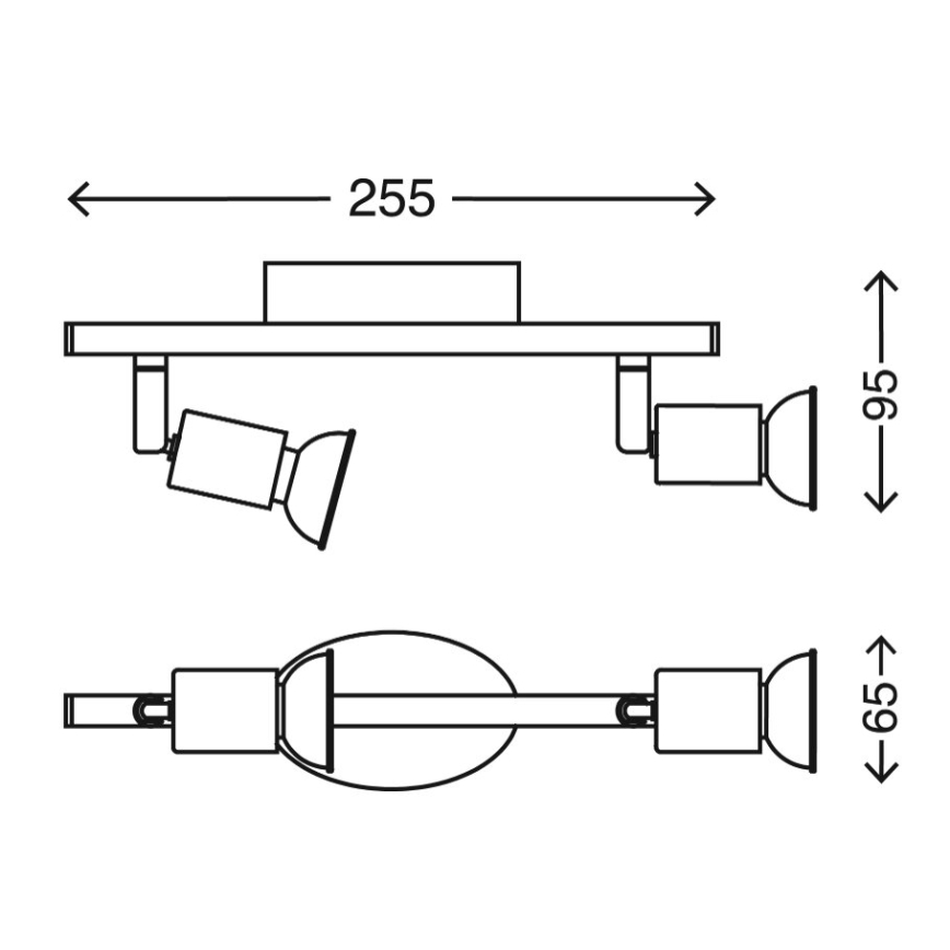 Briloner 2767-026 - Foco LED 2xGU10/6W/230V branco