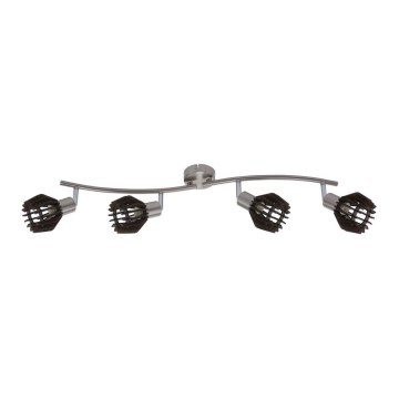 Briloner 2812-042 - Foco NATURE 4xE14/5,5W/230V árvore da borracha