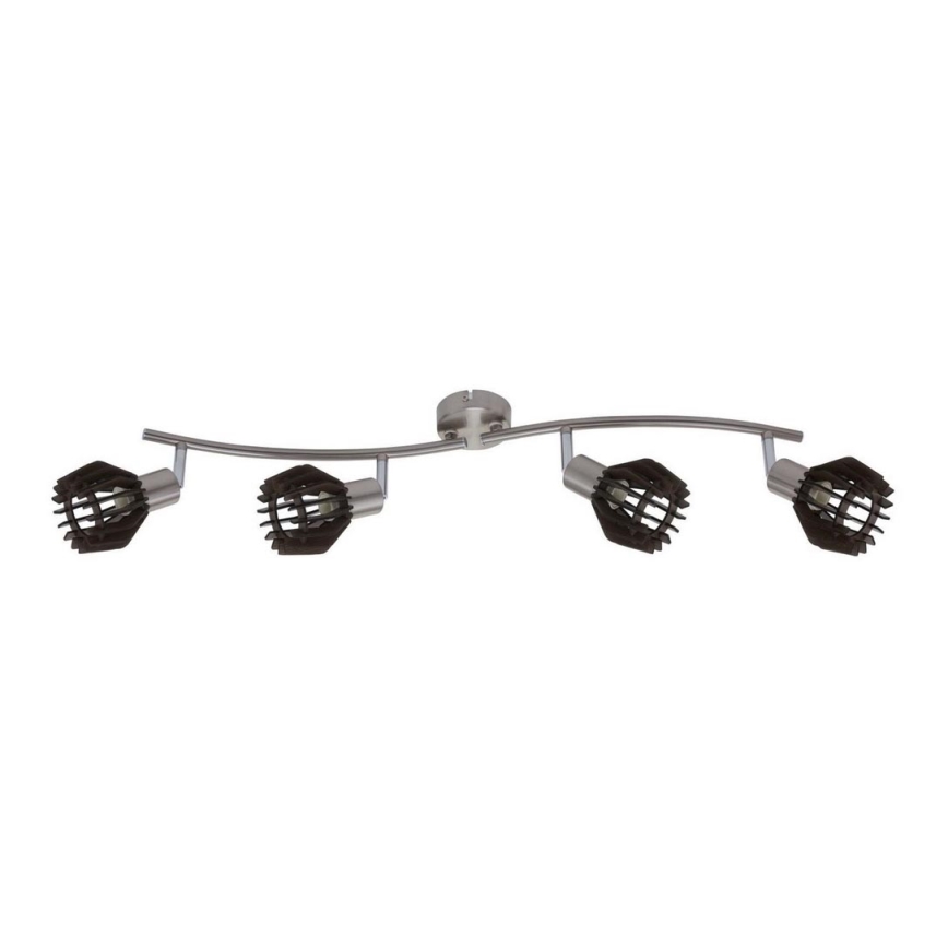 Briloner 2812-042 - Foco NATURE 4xE14/5,5W/230V árvore da borracha