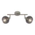 Briloner 2852- 026 - Foco RETRO 2xE14/5,5W/230V árvore da borracha