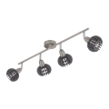 Briloner 2852-046 - Foco RETRO 4xE14/5,5W/230V árvore da borracha