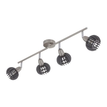 Briloner 2852-046 - Foco RETRO 4xE14/5,5W/230V árvore da borracha