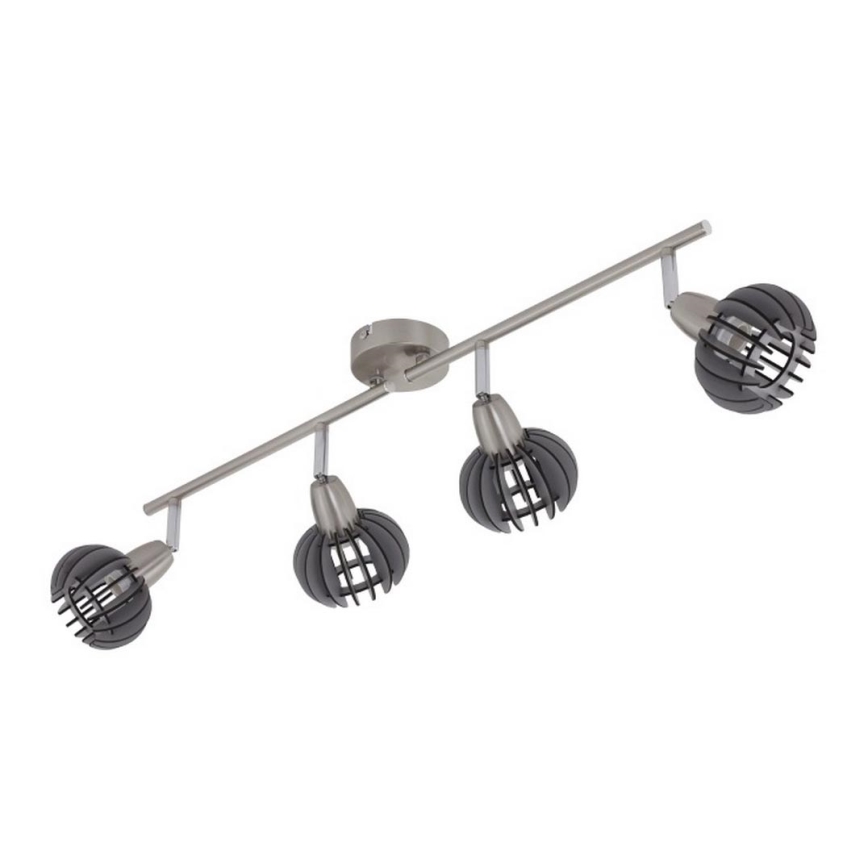 Briloner 2852-046 - Foco RETRO 4xE14/5,5W/230V árvore da borracha