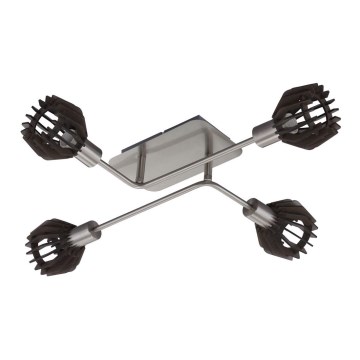 Briloner 2854-042 - Candelabro integrado 4xE14/5,5W/230V árvore da borracha