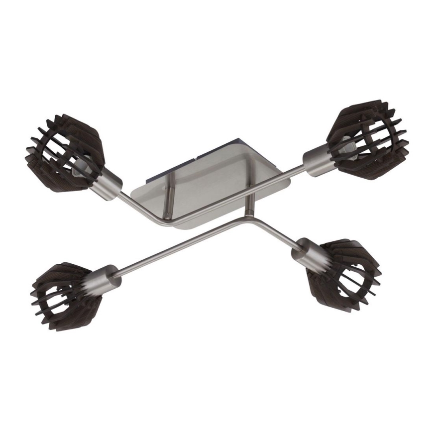 Briloner 2854-042 - Candelabro integrado 4xE14/5,5W/230V árvore da borracha