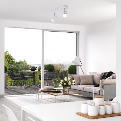 Briloner 2857-026 - Foco SPOT 2xGU10/40W/230V branco