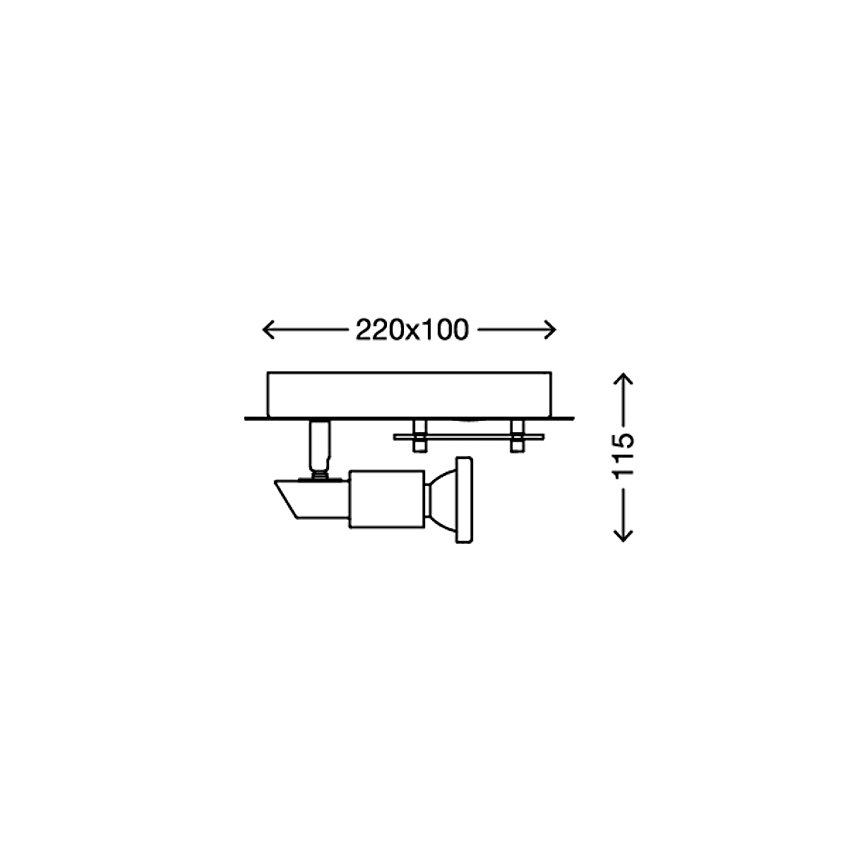 Briloner 2879-022 - Luminária de teto LED COMBINATA 1xGU10/3W + LED/5W/230V