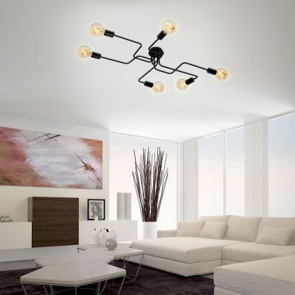 Briloner 2887-065 - Candelabro integrado FARETTO 6xE27/60W/230V