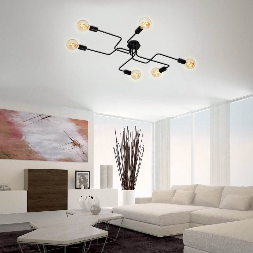 Briloner 2887-065 - Candelabro integrado FARETTO 6xE27/60W/230V