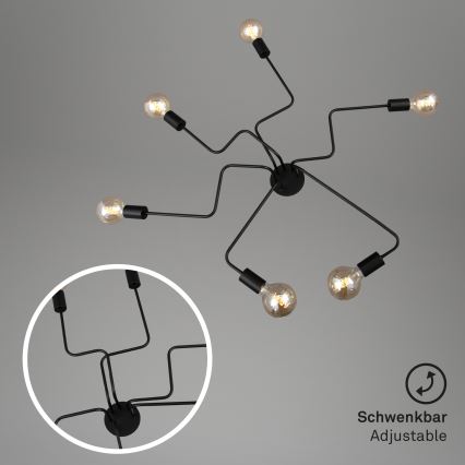 Briloner 2887-065 - Candelabro integrado FARETTO 6xE27/60W/230V