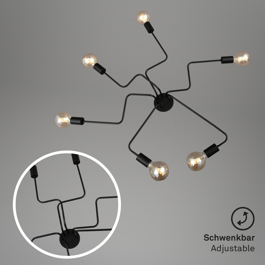 Briloner 2887-065 - Candelabro integrado FARETTO 6xE27/60W/230V