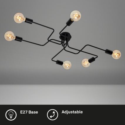Briloner 2887-065 - Candelabro integrado FARETTO 6xE27/60W/230V