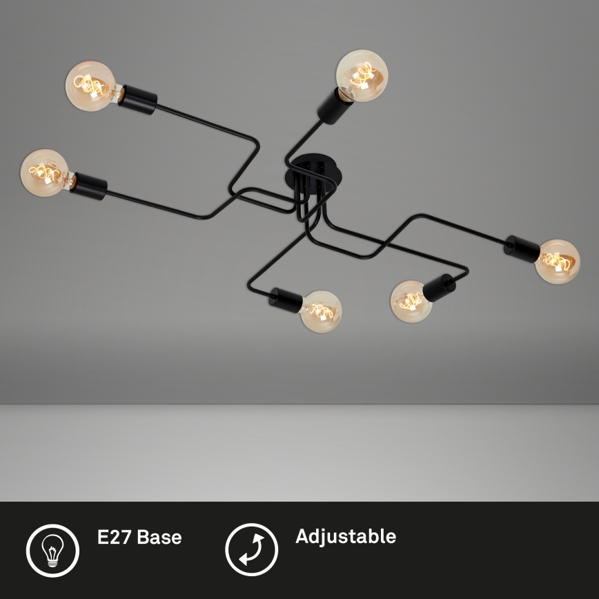 Briloner 2887-065 - Candelabro integrado FARETTO 6xE27/60W/230V