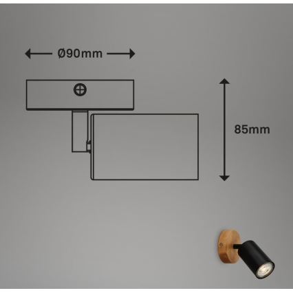 Briloner 2922-015 - Foco de parede SPOT 1xGU10/9W/230V