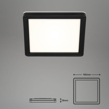 Briloner 3010-015 - Iluminação de teto LED LED/8W/230V 19x19 cm preto IP44