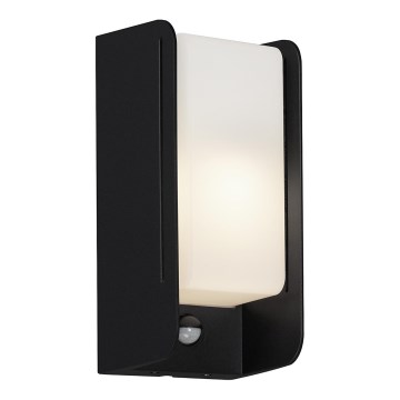 Briloner 3017-015 - Iluminação de parede exterior com sensor BOKS 1xE27/12W/230V IP44