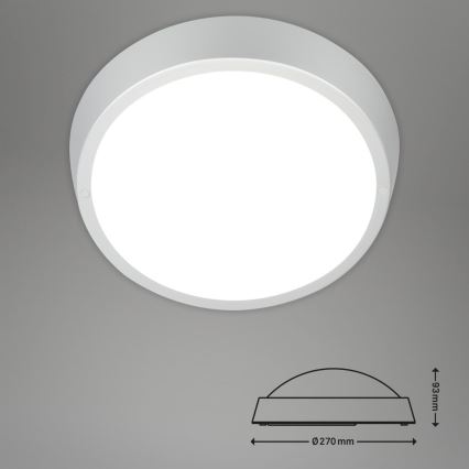 Briloner 3018-014 - Iluminação de teto para casa de banho LED HAGEN LED/24W/230V IP44 branco