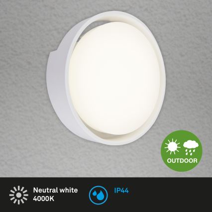 Briloner 3019-016 - Iluminação de parede exterior LED GENUA LED/18W/230V IP44 branco