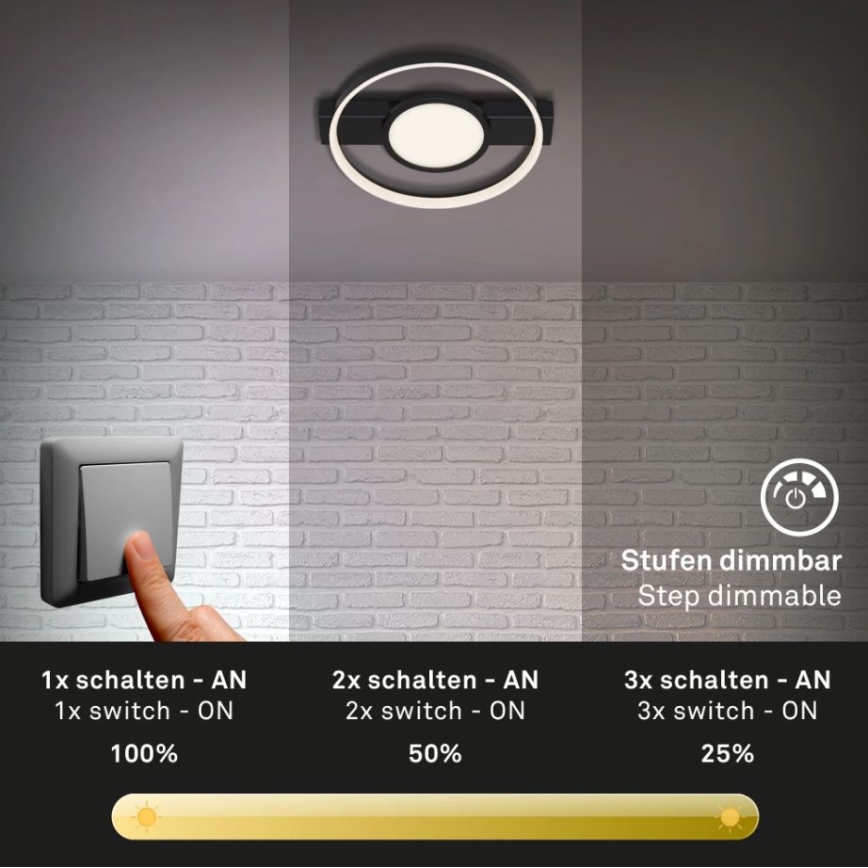 Briloner 3026-015 - Iluminação de teto LED com regulação FRAME LED/33W/230V