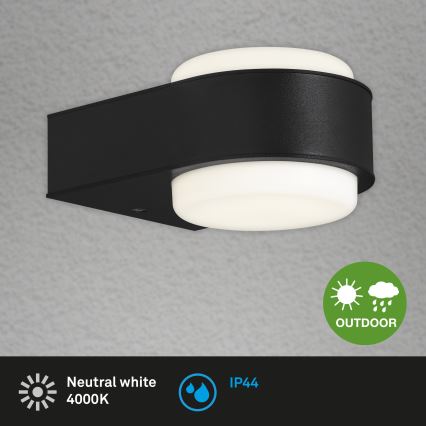 Briloner 3035-015 - Iluminação de parede exterior LED HANAU LED/6,5W/230V IP44 preto