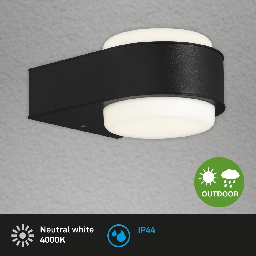 Briloner 3035-015 - Iluminação de parede exterior LED HANAU LED/6,5W/230V IP44 preto