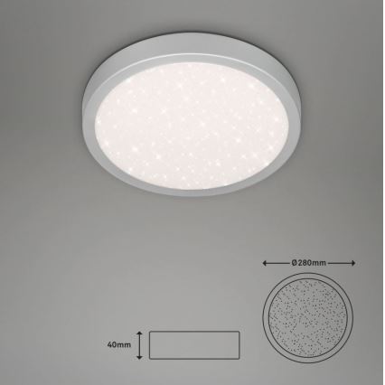 Briloner 3048-014 - Iluminação de teto LED RUNA LED/18W/230V prateado