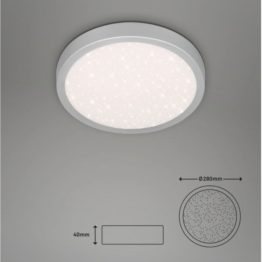 Briloner 3048-014 - Iluminação de teto LED RUNA LED/18W/230V prateado