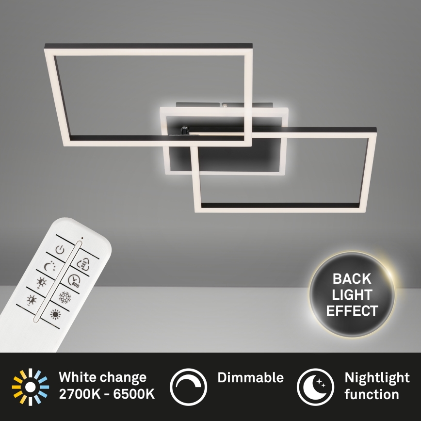 Briloner 3049-015 - Iluminação de teto LED com regulação FRAME LED/40W/230V + controlo remoto